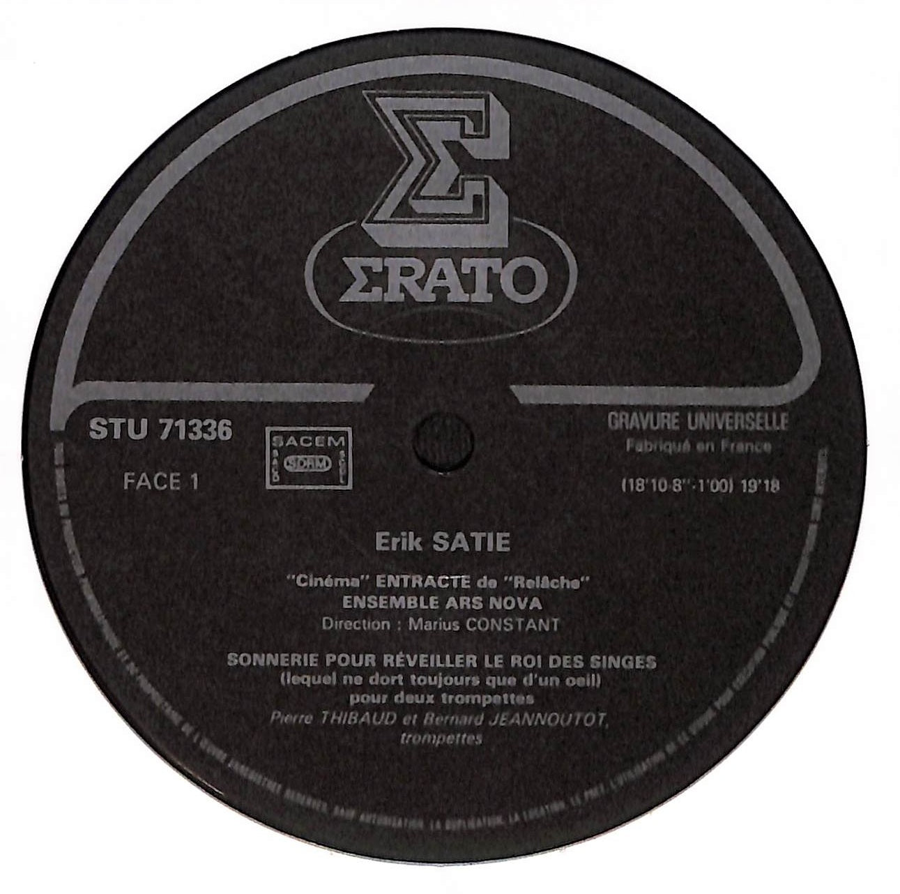 Entracte · Musique D'Ameublement · Sonnerie Pour Réveiller Le Roi Des Singes · Vexations