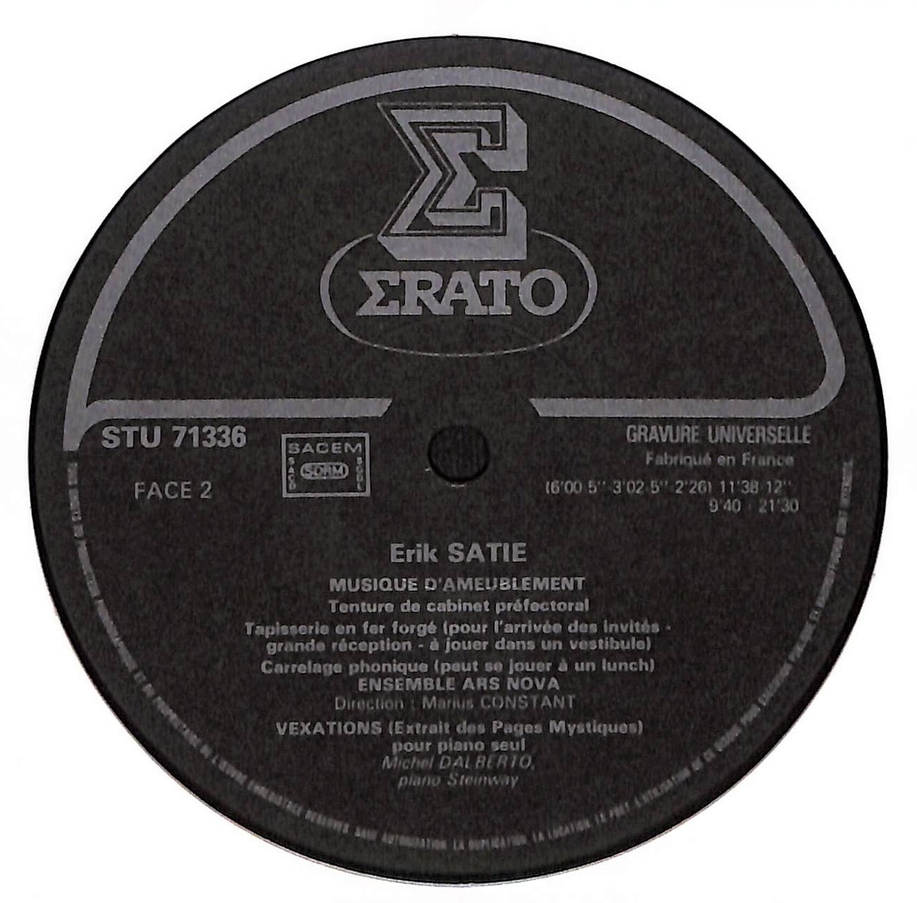 Entracte · Musique D'Ameublement · Sonnerie Pour Réveiller Le Roi Des Singes · Vexations