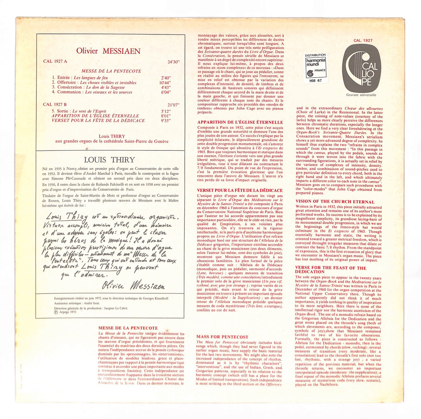 Messe De La Pentecôte / Apparition De L'Eglise Éternelle / Verset Pour La Fête De La Dédicace