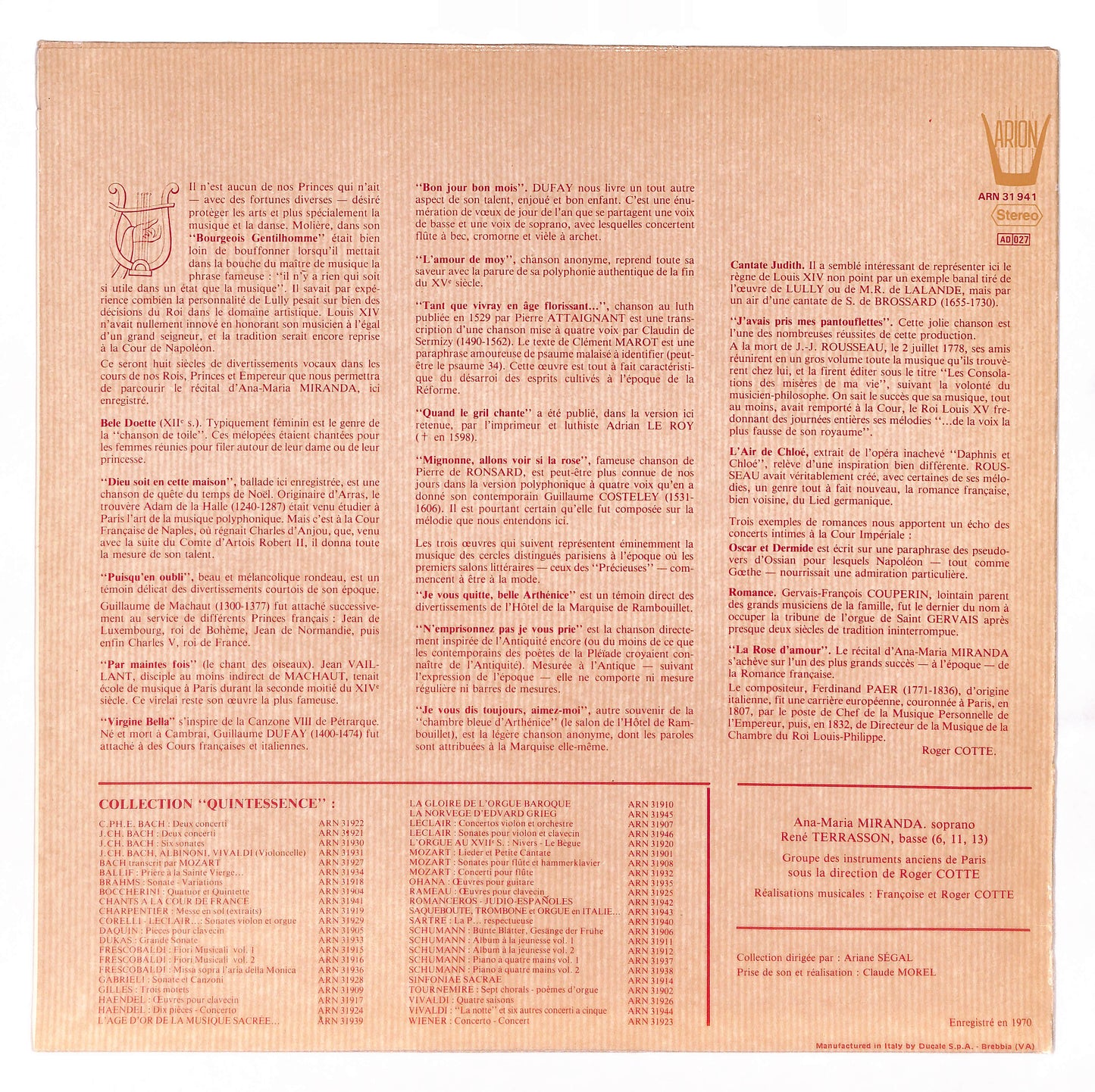 Chants à la cour de France