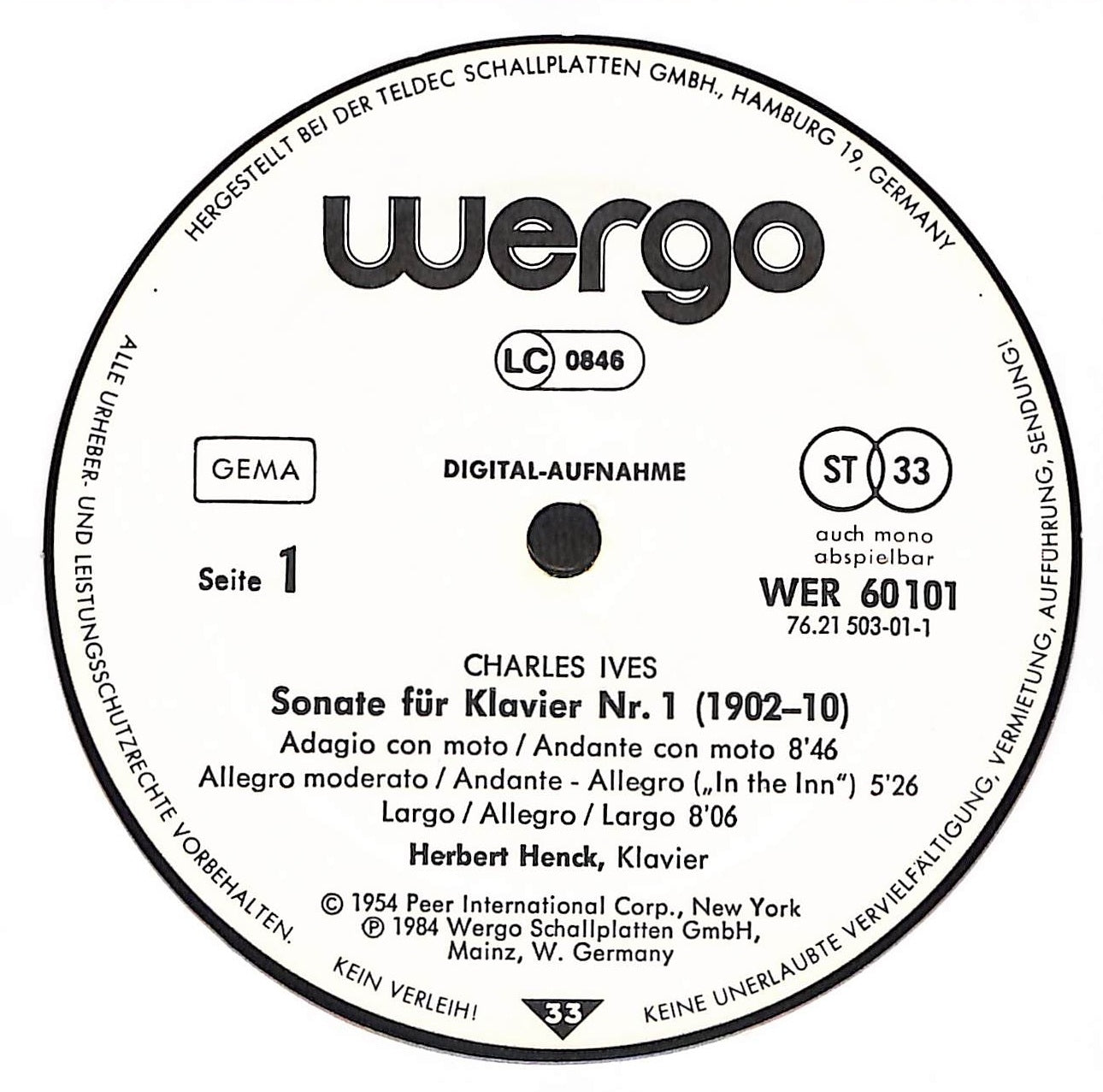 Sonate Für Klavier Nr. 1