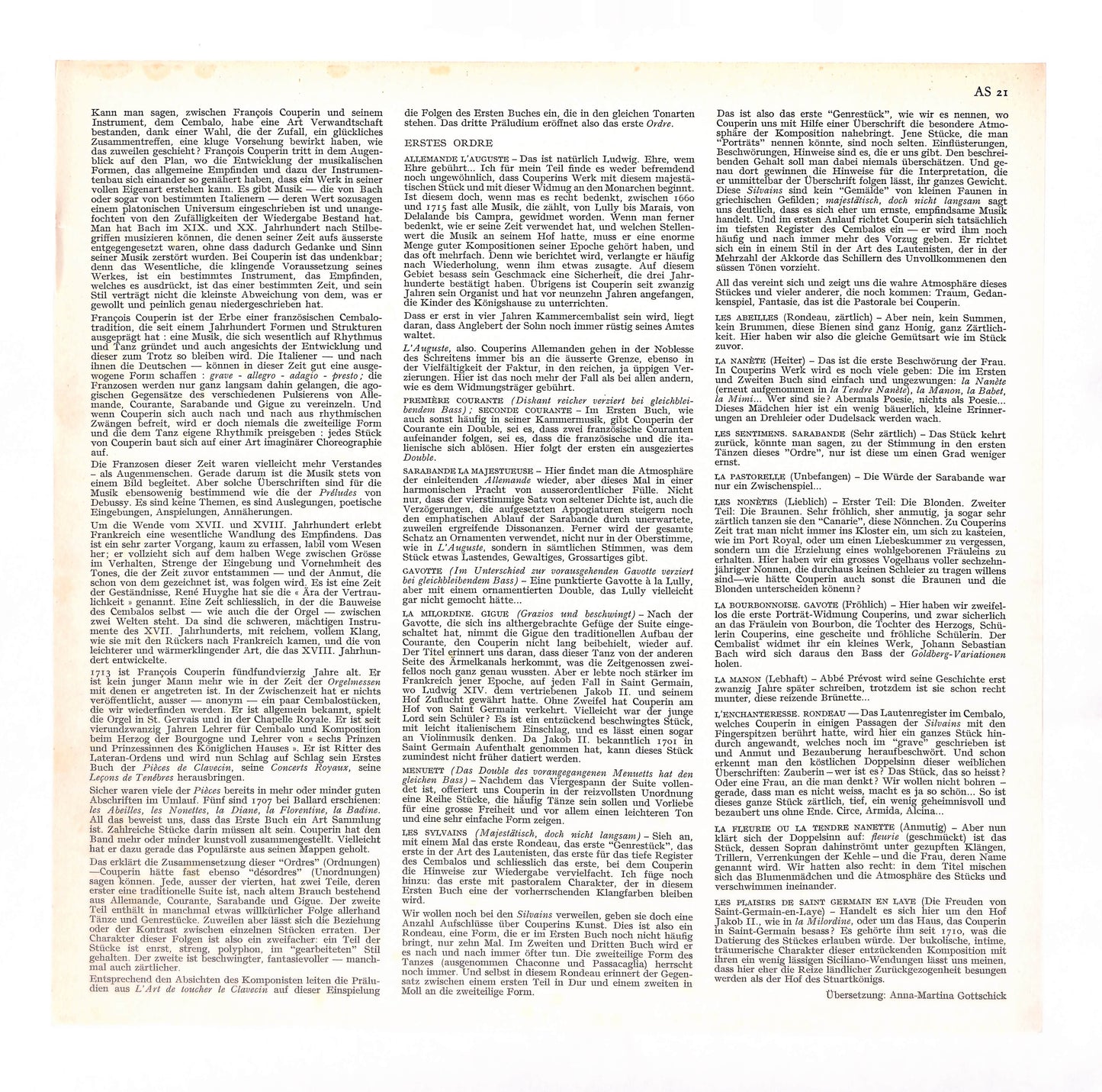 Premier Livre De Piéces De Clavecin : Premier Ordre