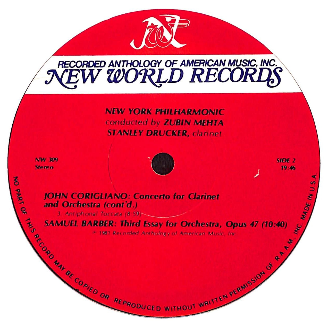 Concerto For Clarinet And Orchestra / Third Essay For Orchestra, Opus 47