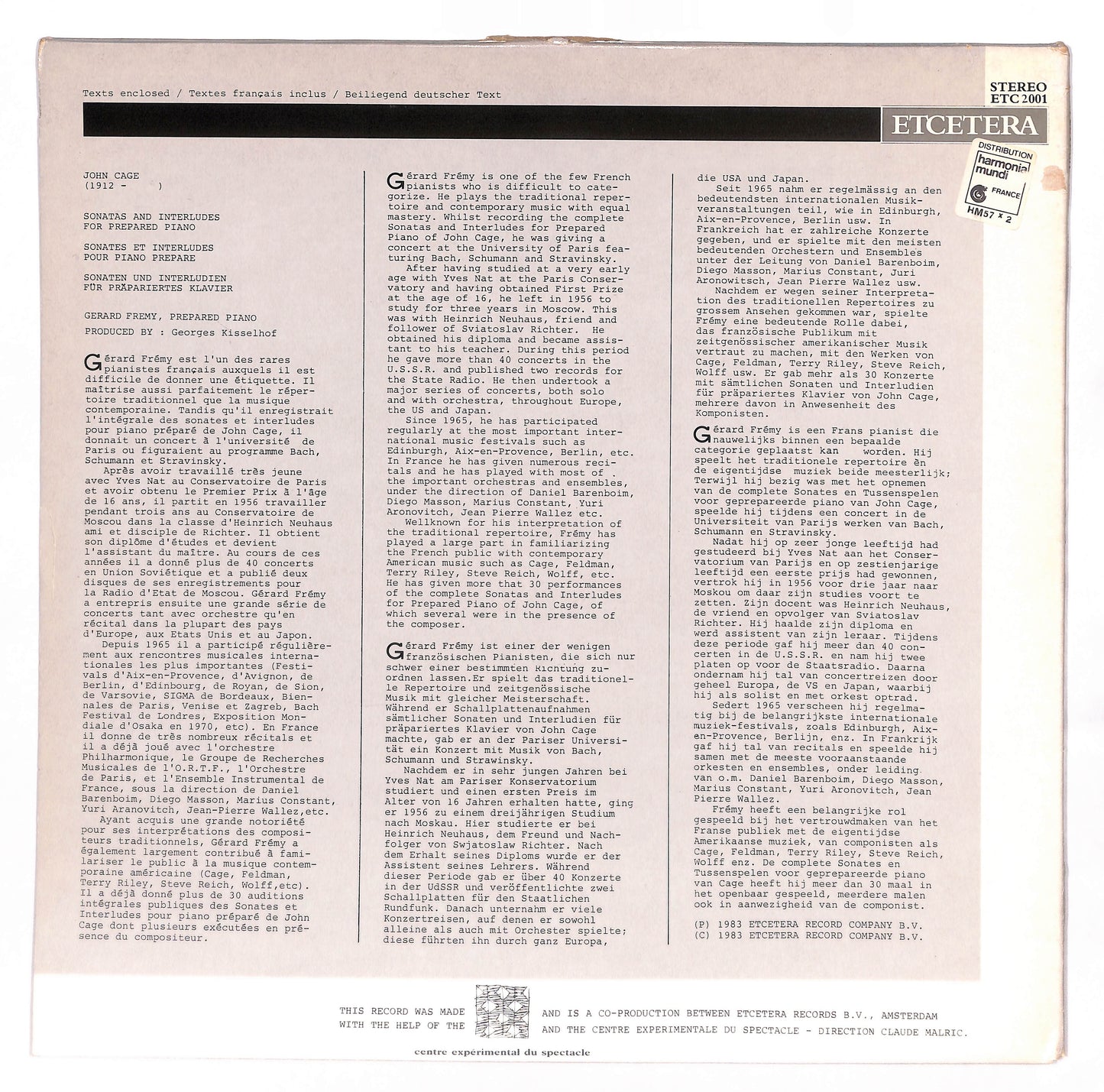 Sonatas & Interludes For Prepared Piano