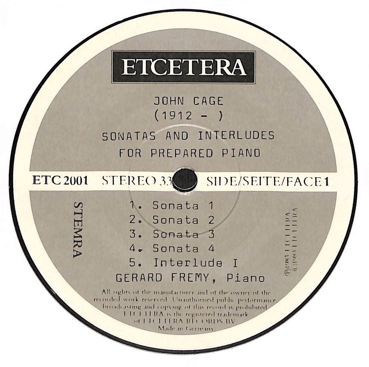 Sonatas & Interludes For Prepared Piano