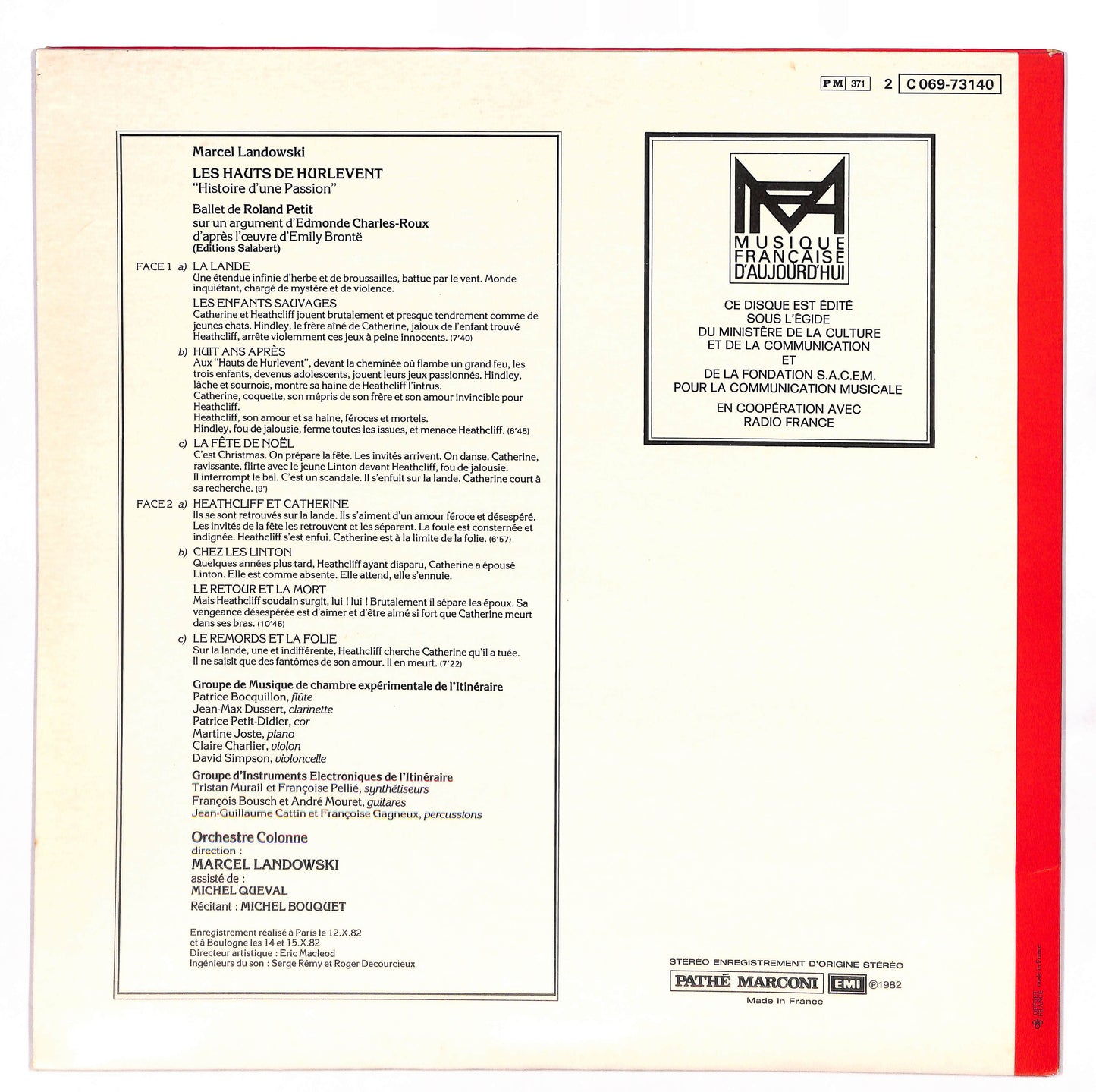 Les Hauts De Hurlevent "Histoire D'une Passion" / Ballet De Roland Petit Sur Un Argument D' Edmonde Charles-Roux D'après L'Œuvre D' Emily Brontë