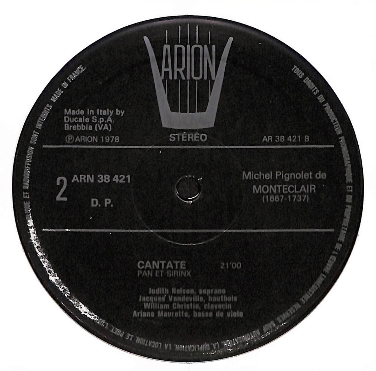 Quatrième Concert Pour Hautbois, Clavecin Et Basse De Viole (Extraits) / Quatrième Cantate : Pan Et Sirinx / Troisième Cantate : La Badine