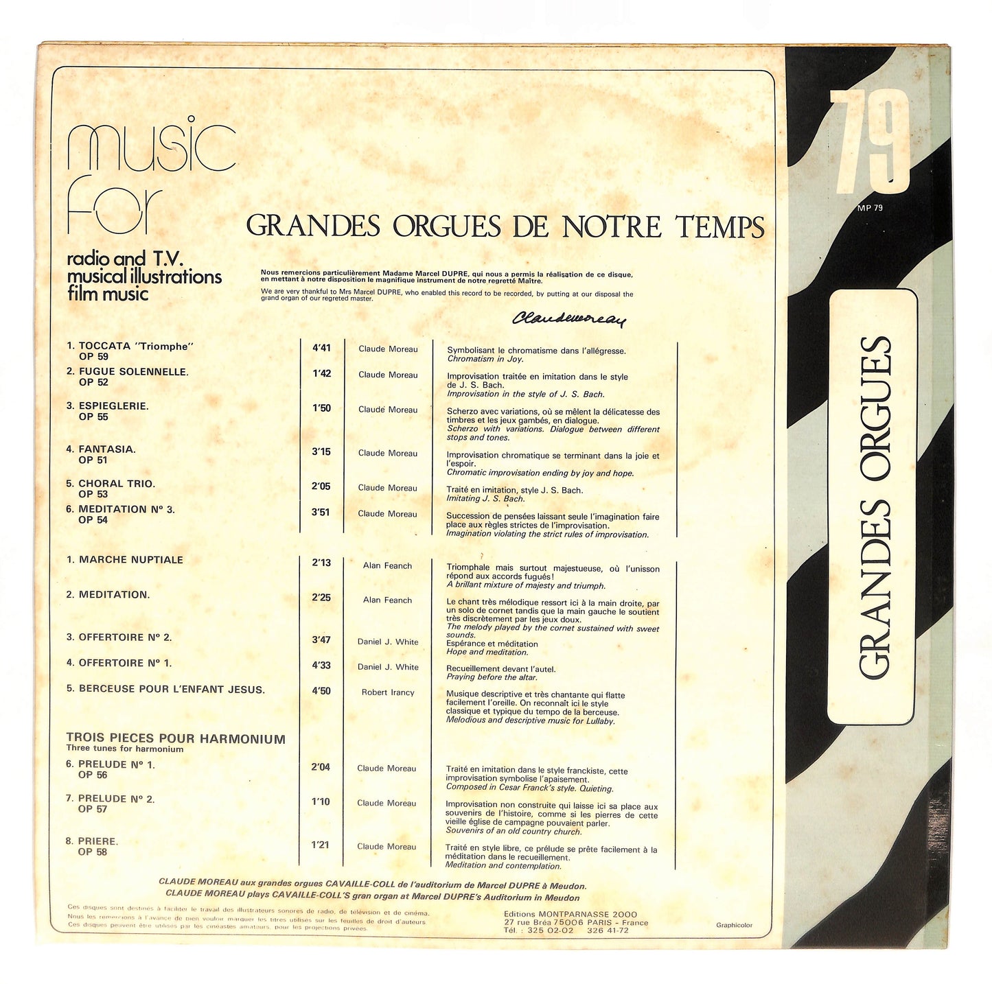 Grandes Orgues De Notre Temps