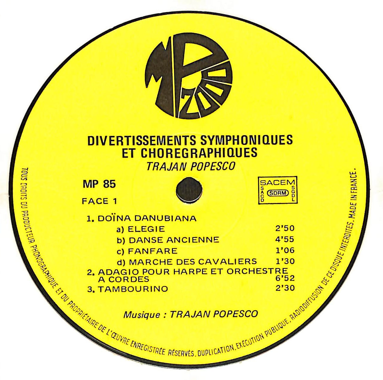 Divertissements Symphoniques Et Chorégraphiques
