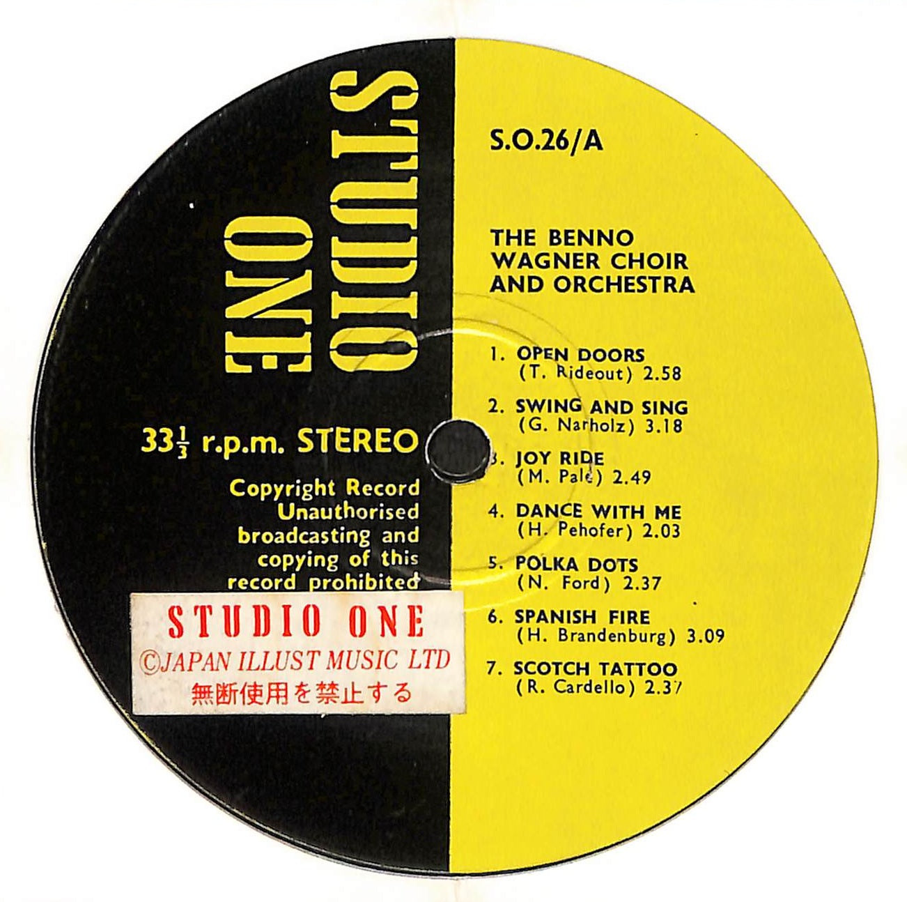 The Benno Wagner Choir And Orchestra / The Pierre Lavin Pop Band