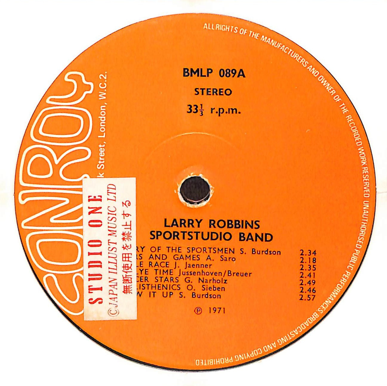 Larry Robbins Sportstudio Band / Larry Robbins Percussion