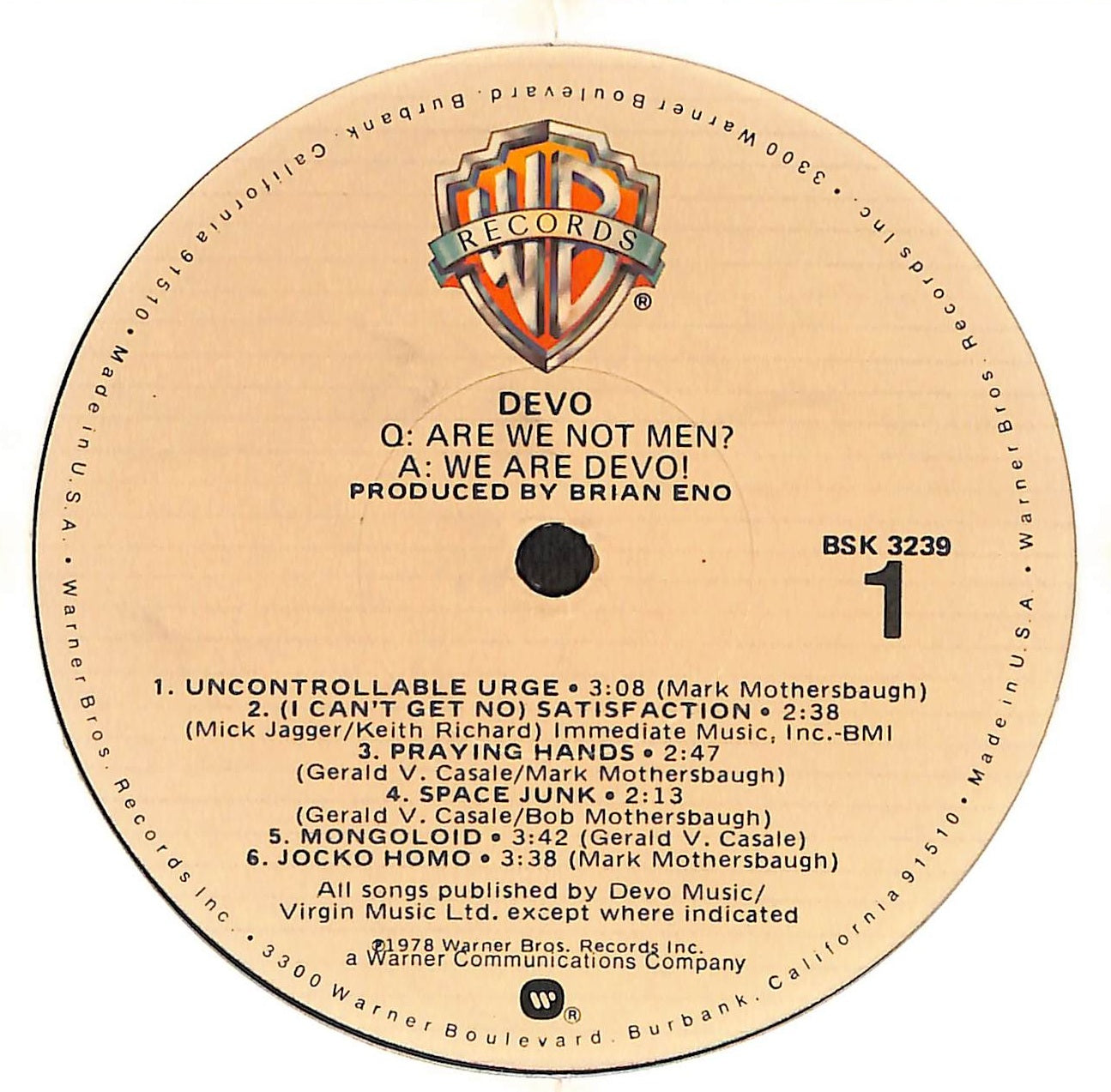 Q: Are We Not Men? A: We Are Devo!