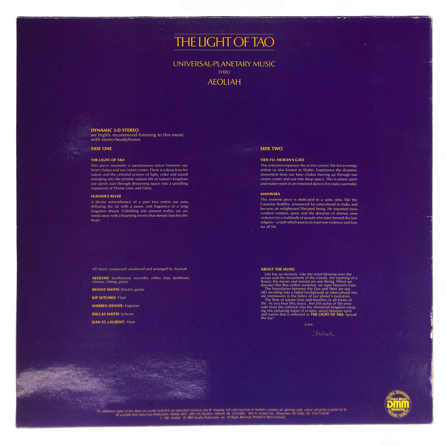 The Light Of Tao - Universal Planetary Music