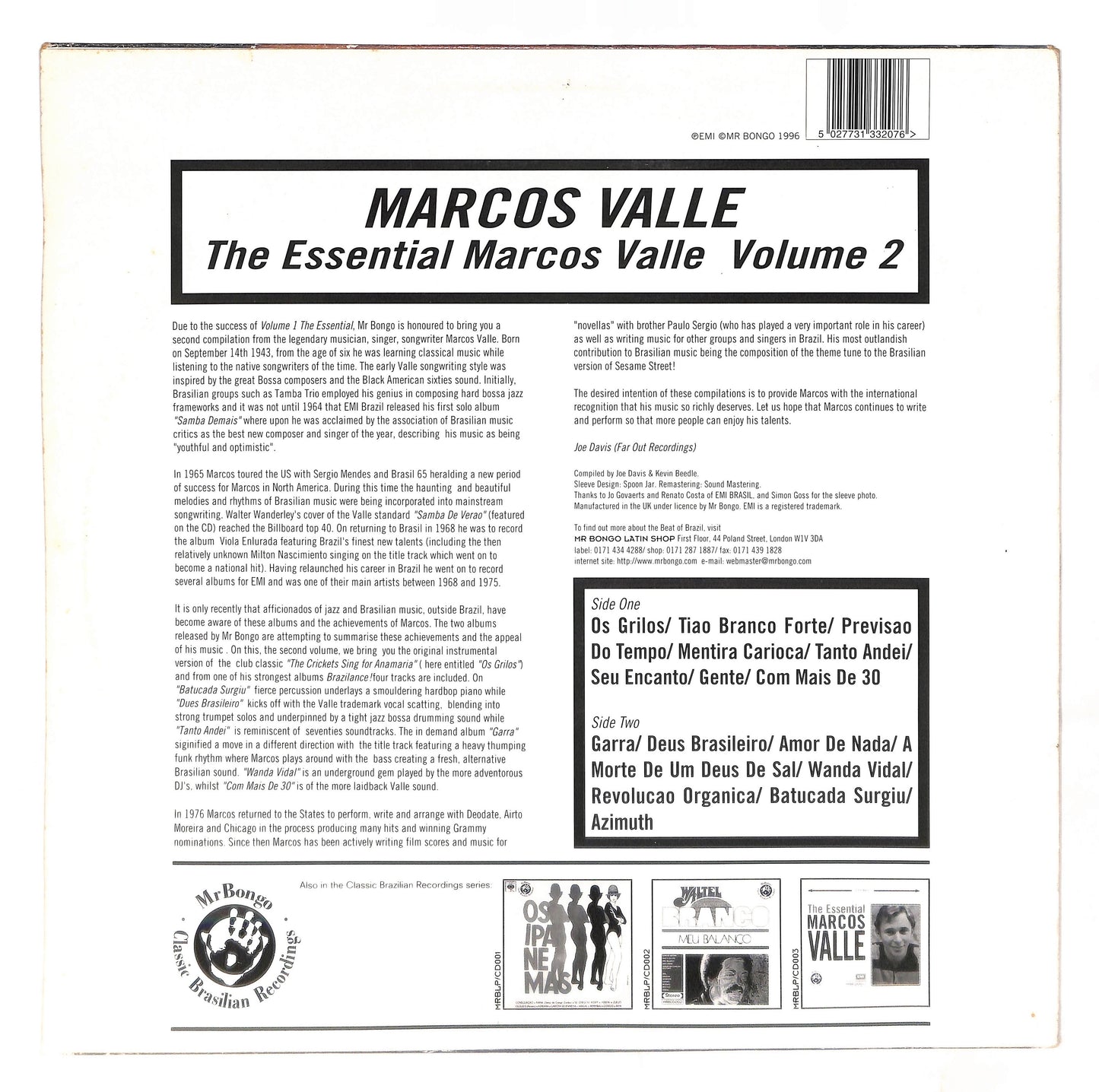 The Essential Marcos Valle Volume 2