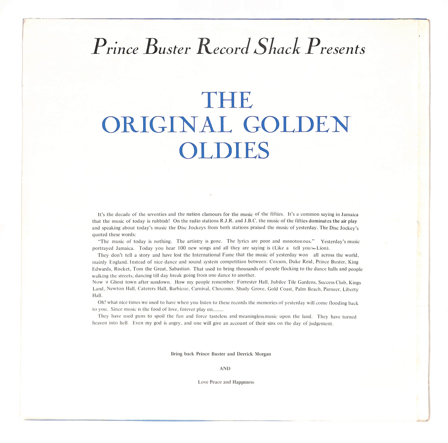 Prince Buster Record Shack Presents The Original Golden Oldies Vol.3 Featuring The Maytals