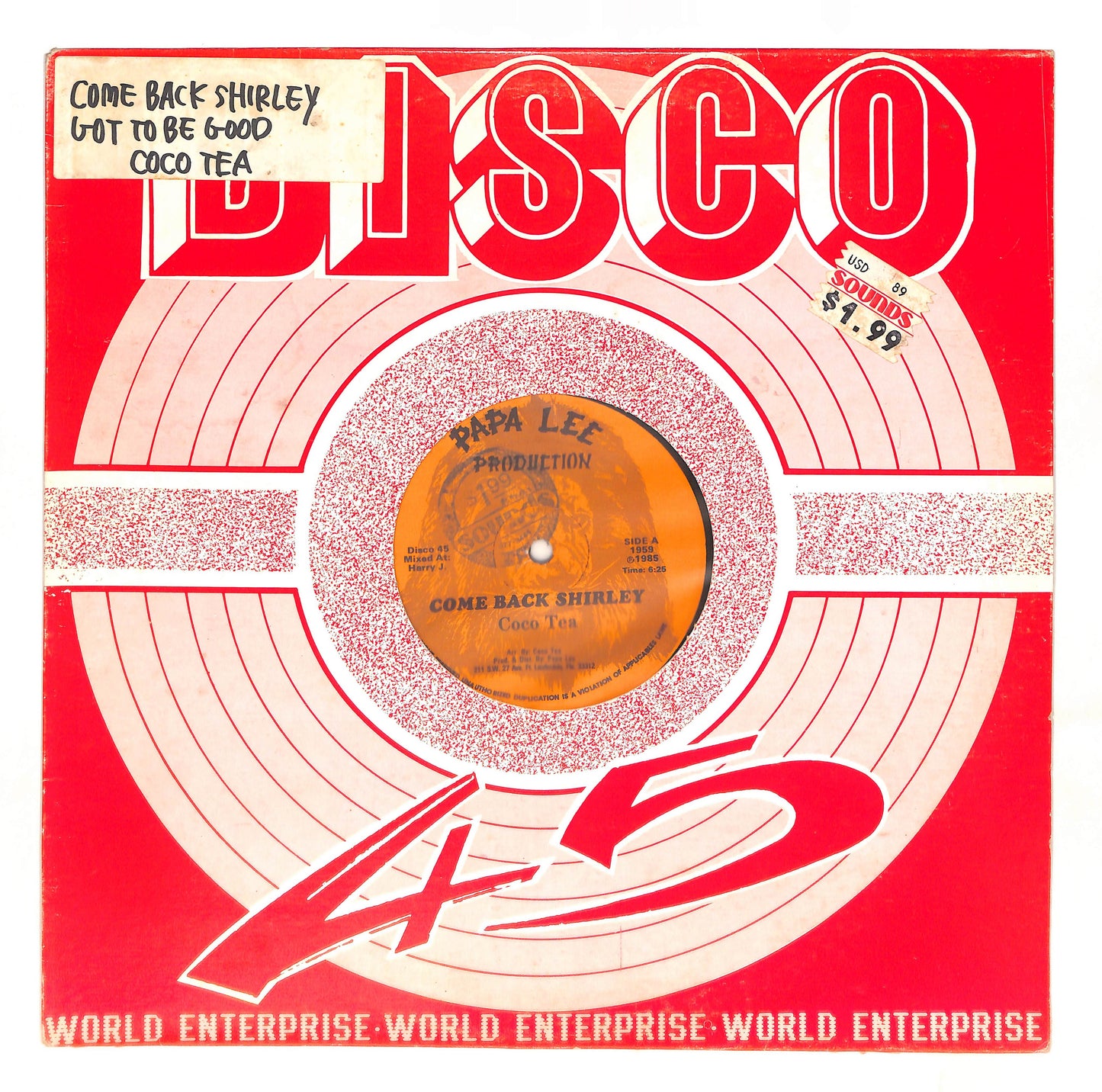 Come Back Shirley / Got To Be Good