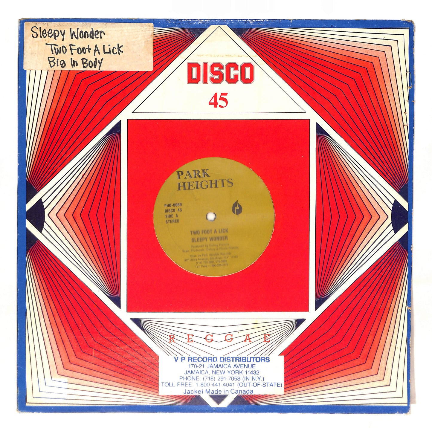 Two Foot A Lick / Big In Body