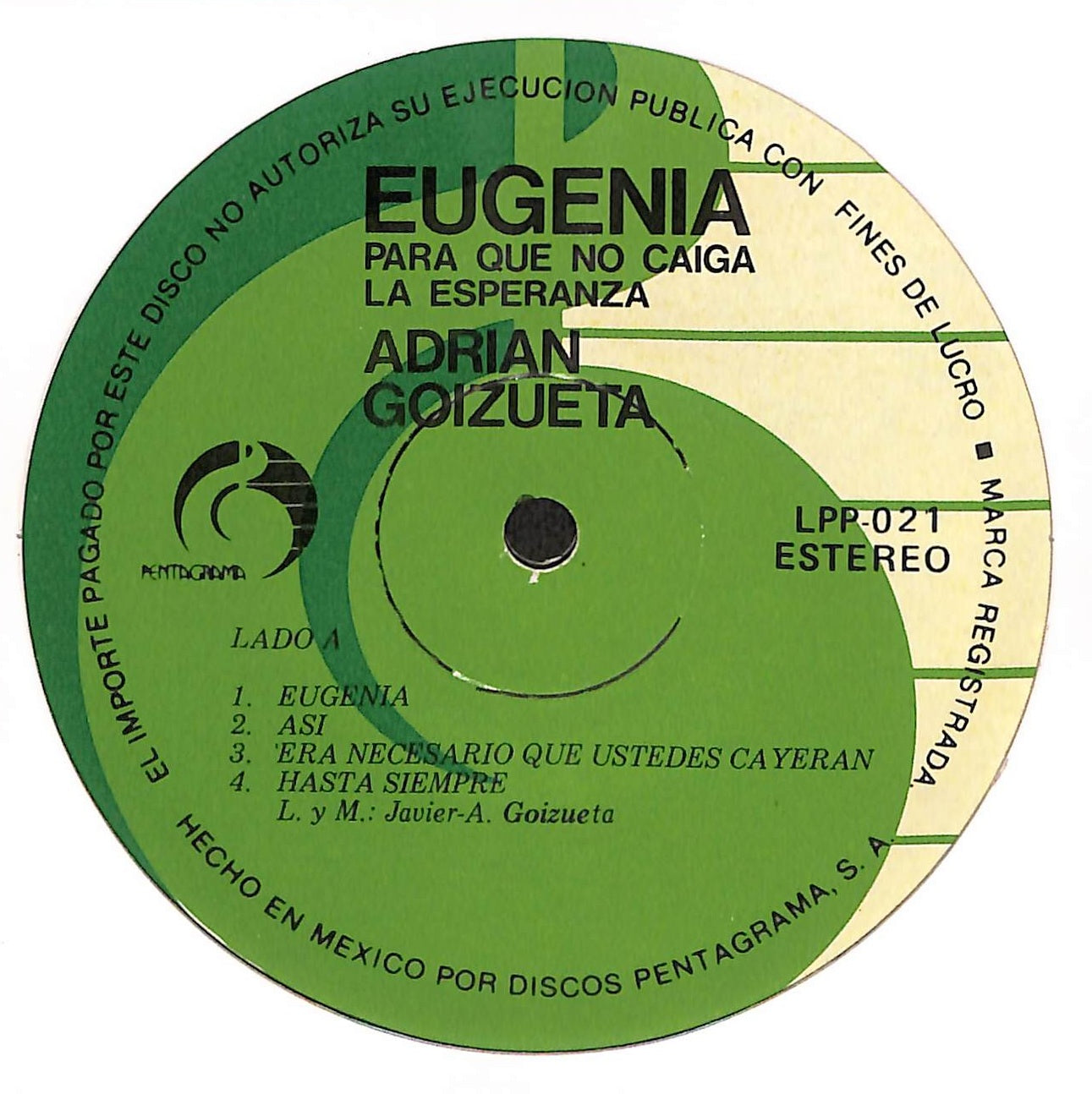 Eugenia: Para Que No Caiga La Esperanza