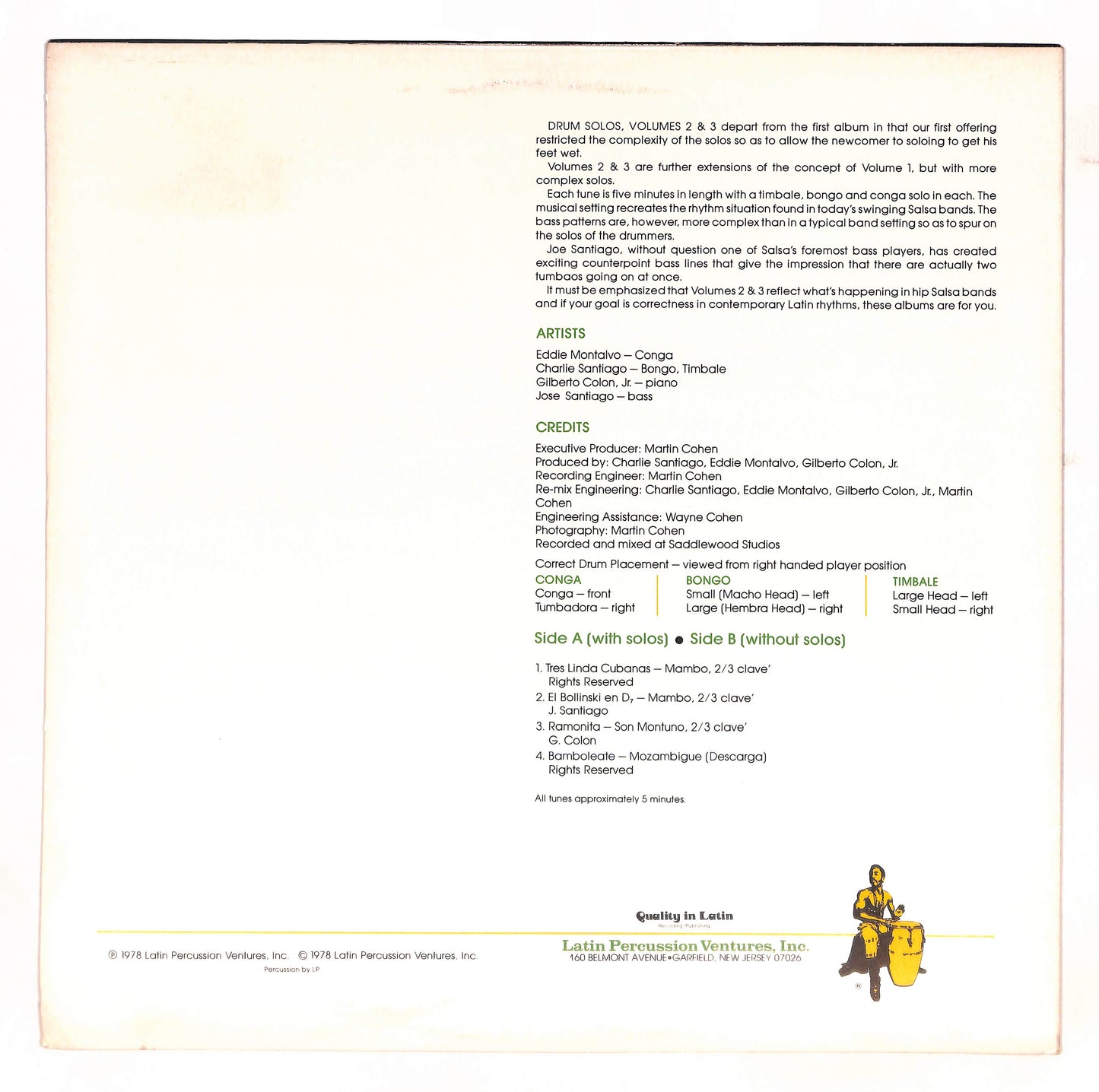 Drum Solos Vol. 3, Featuring: Conga, Bongo, Timbale and Full Rhythm Section