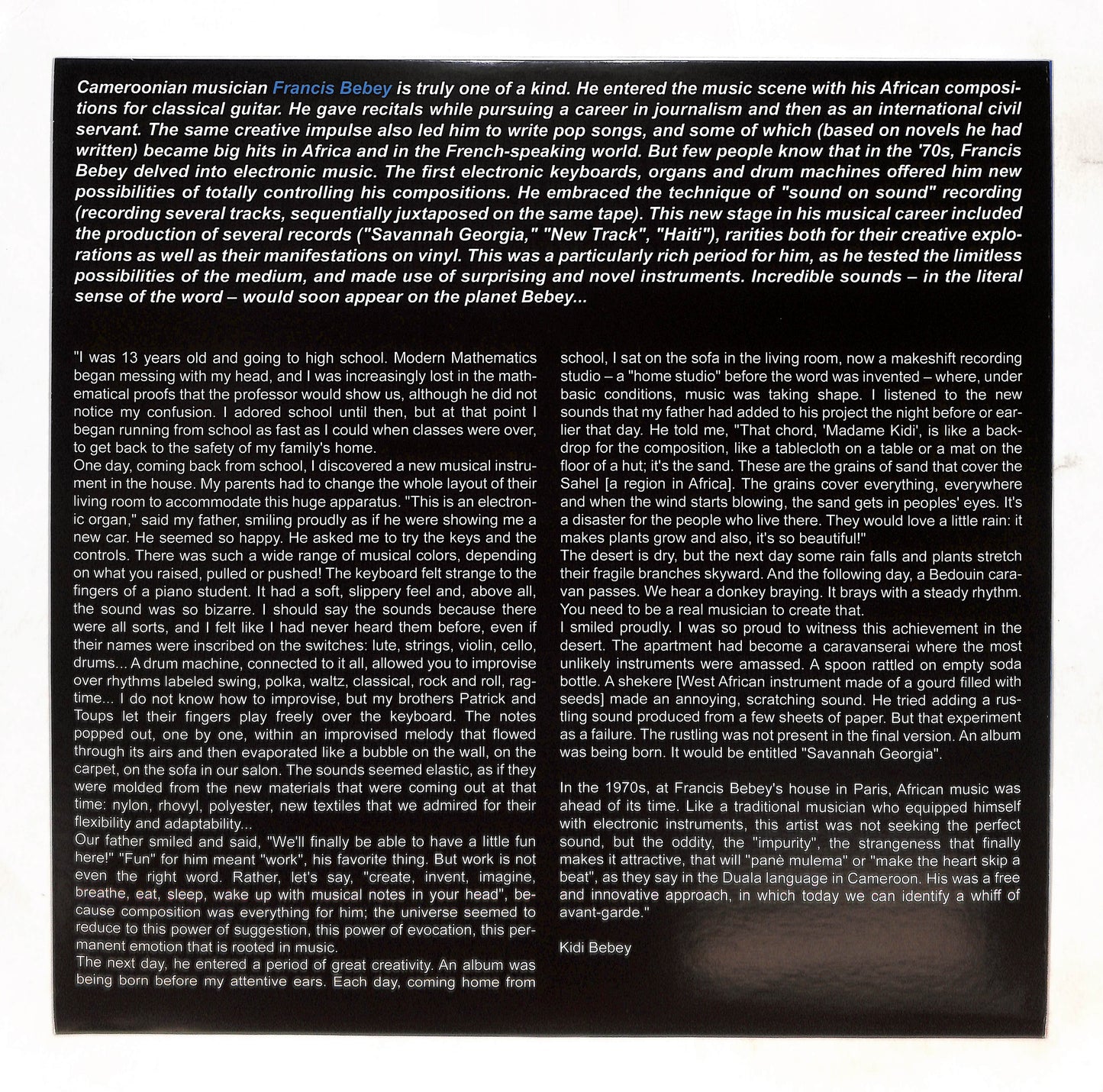 African Electronic Music 1975-1982