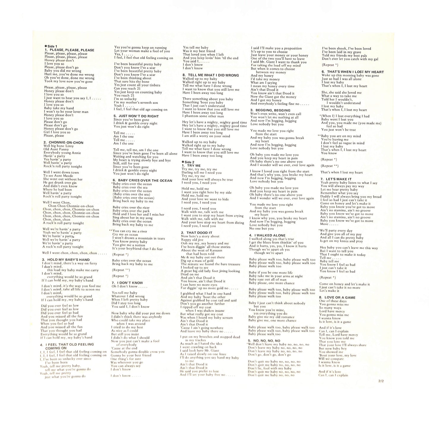 Please, Please, Please