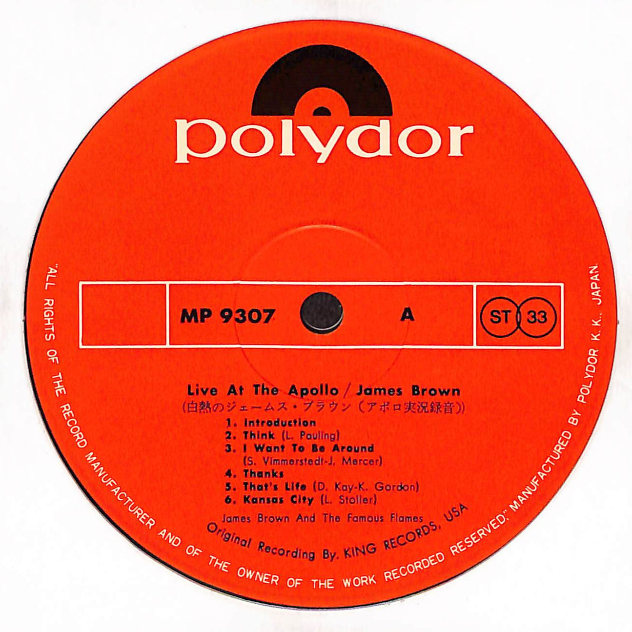 James Brown Live At The Apollo