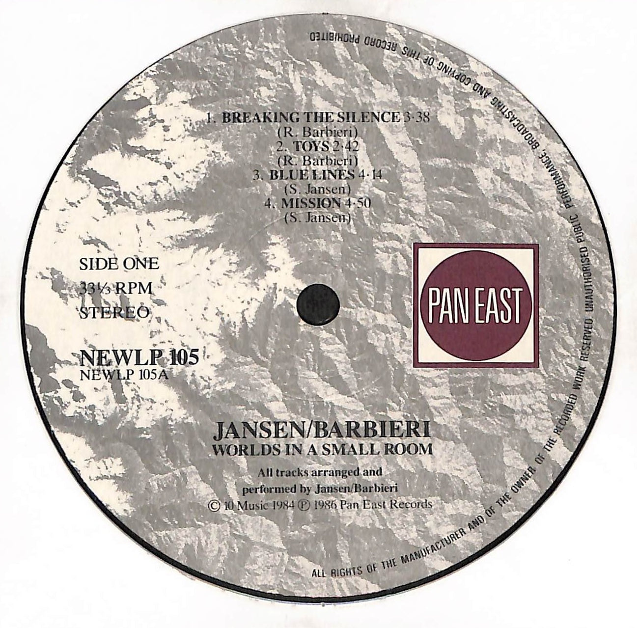 ジャンセン&バルビエリ Other Worlds in a Small Room Other Worlds In A Small Room | Jansen/Barbieri