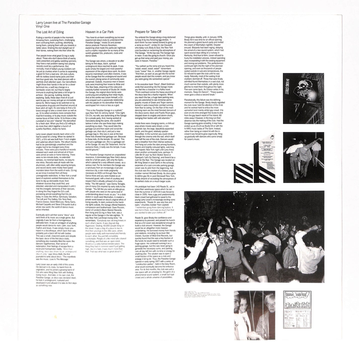 Larry Levan Live At The Paradise Garage