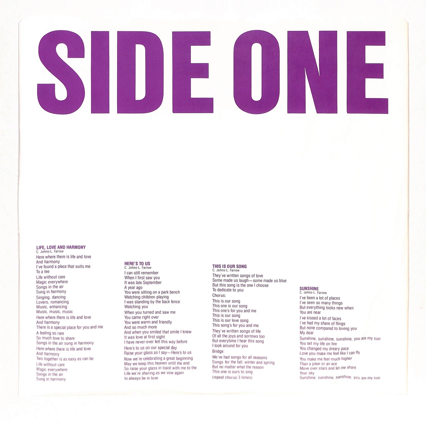 Life, Love And Harmony