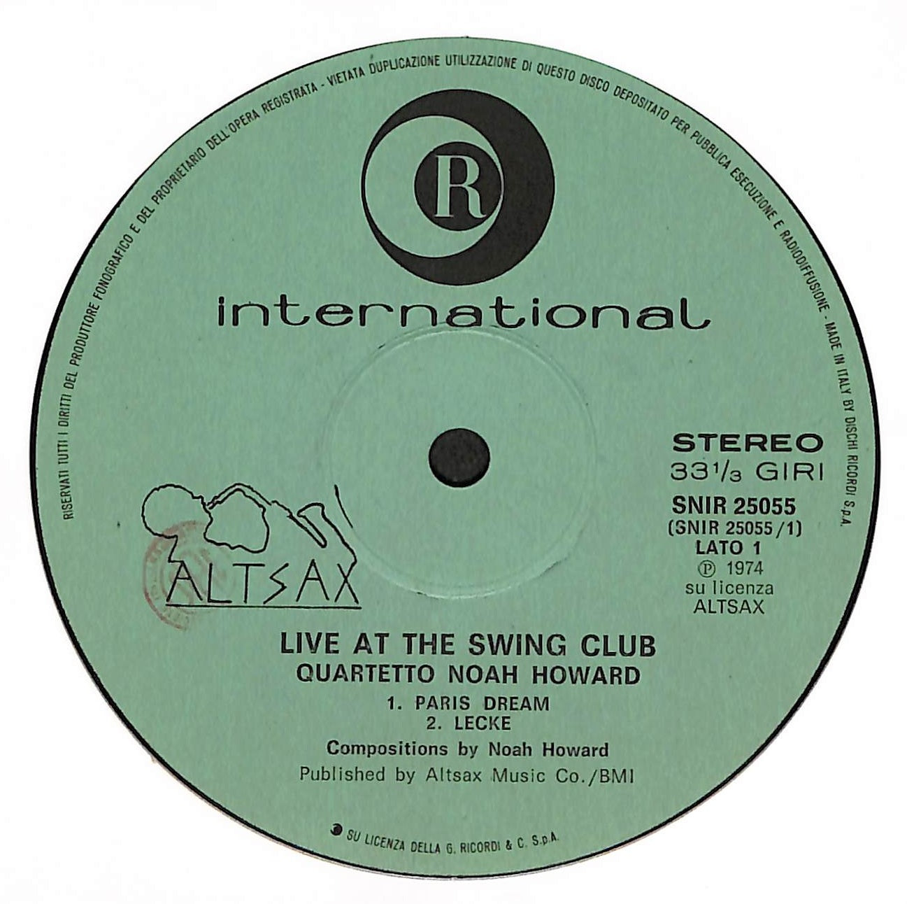 Live At The Swing Club Torino Italy