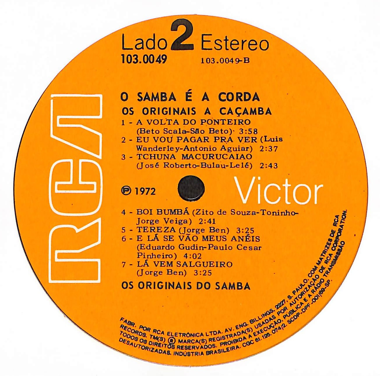 O Samba É A Corda... Os Originais A Caçamba