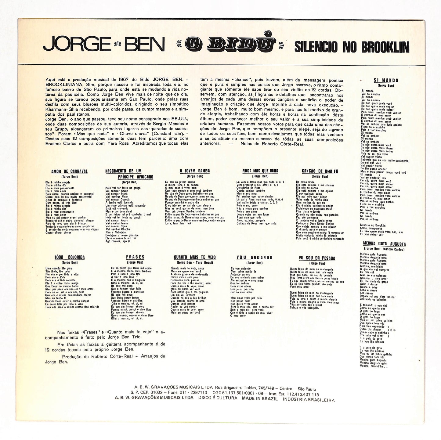 O Bidu: Silencio No Brooklin