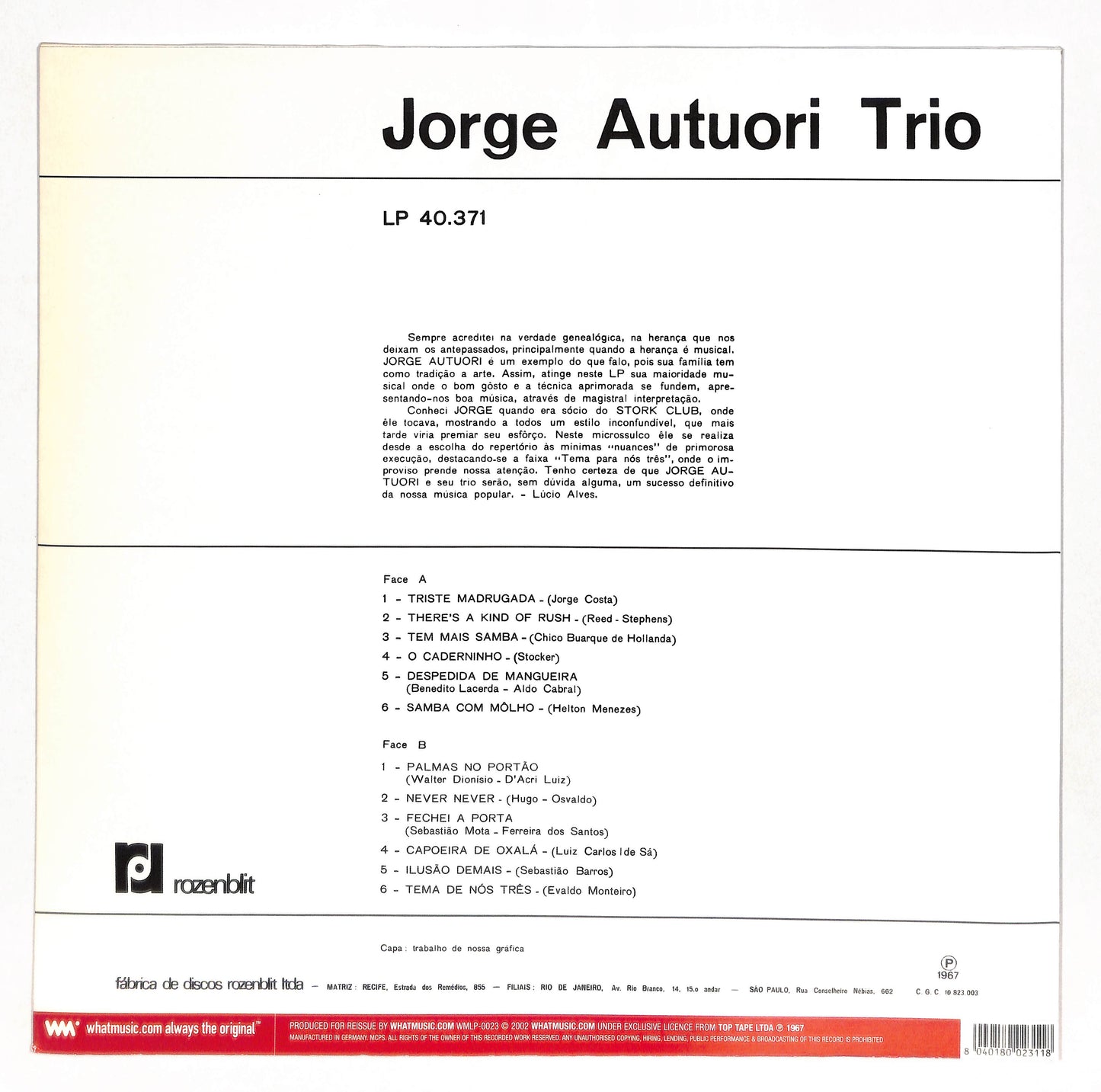 Jorge Autuori Trio - Vol.1