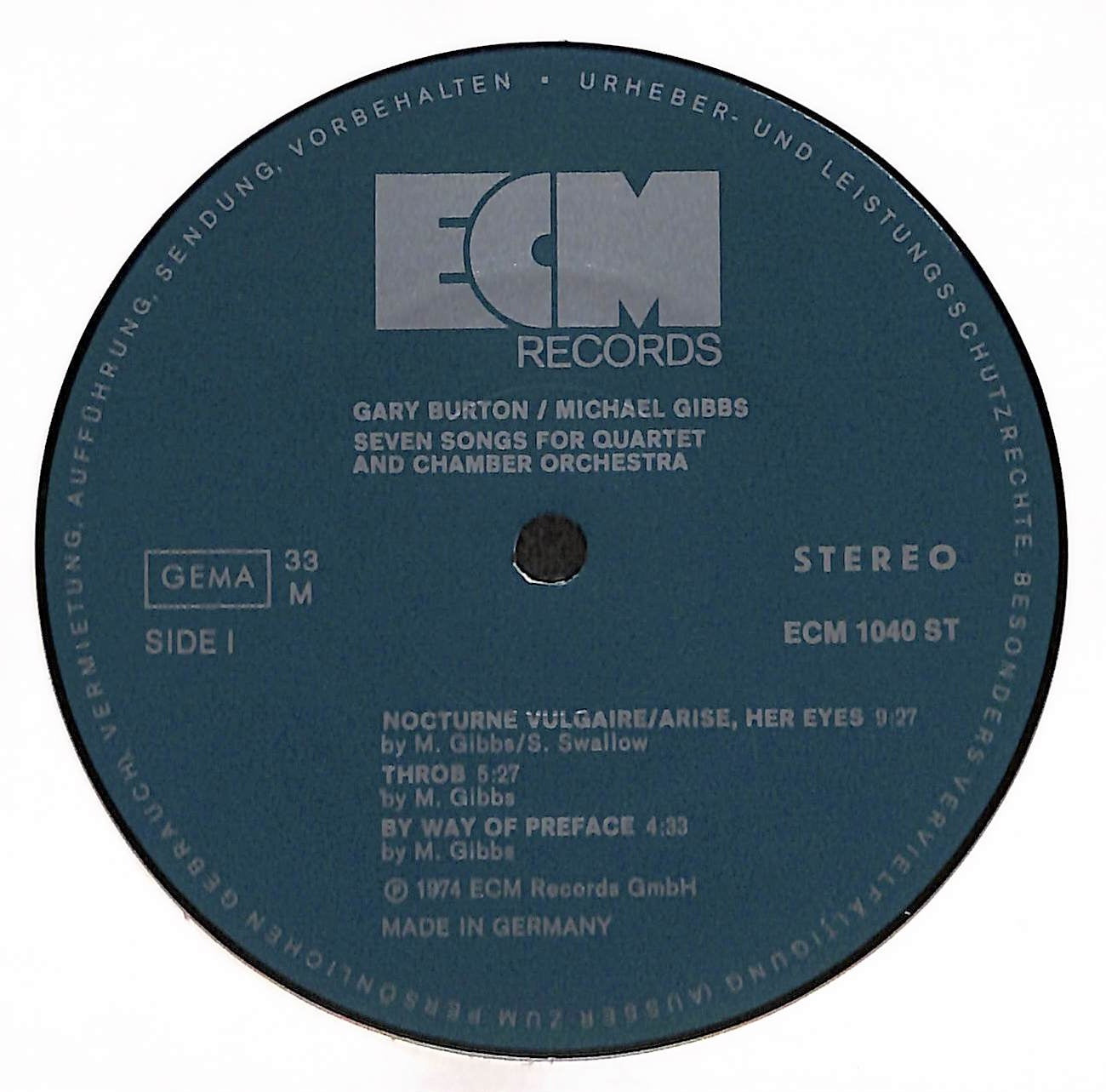 Seven Songs For Quartet And Chamber Orchestra