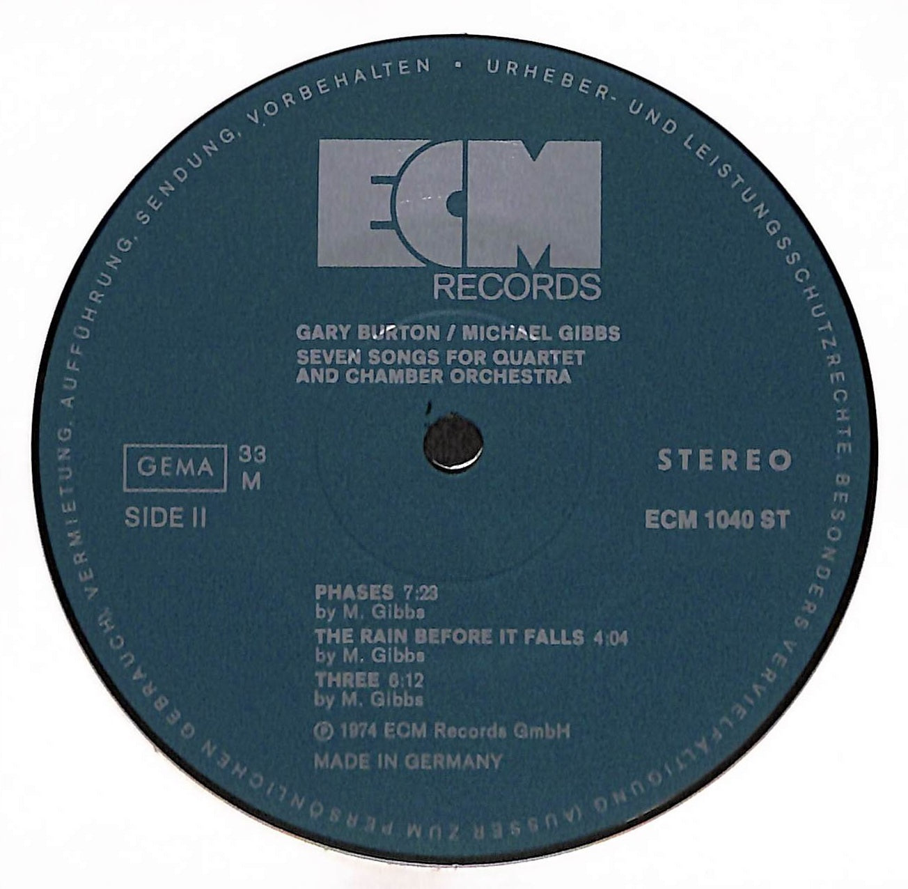 Seven Songs For Quartet And Chamber Orchestra