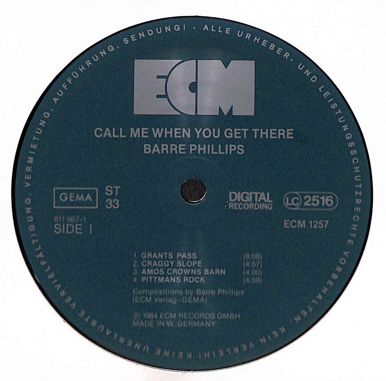 Call Me When You Get There