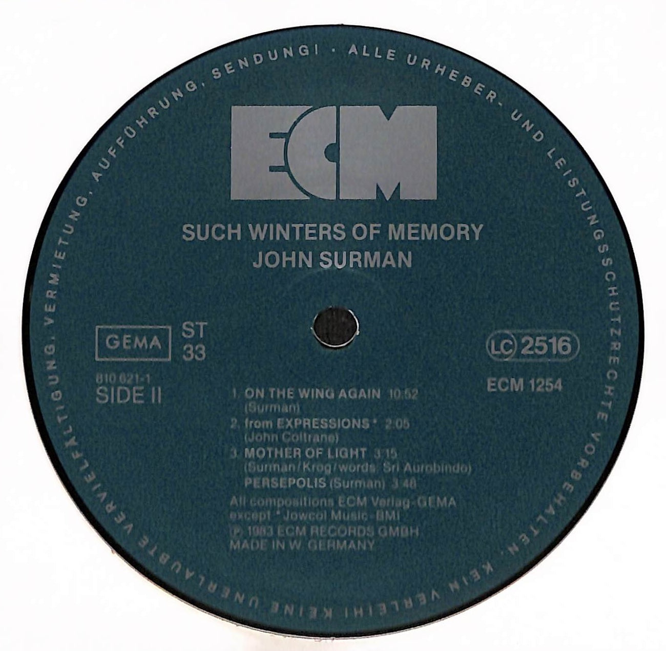Such Winters Of Memory