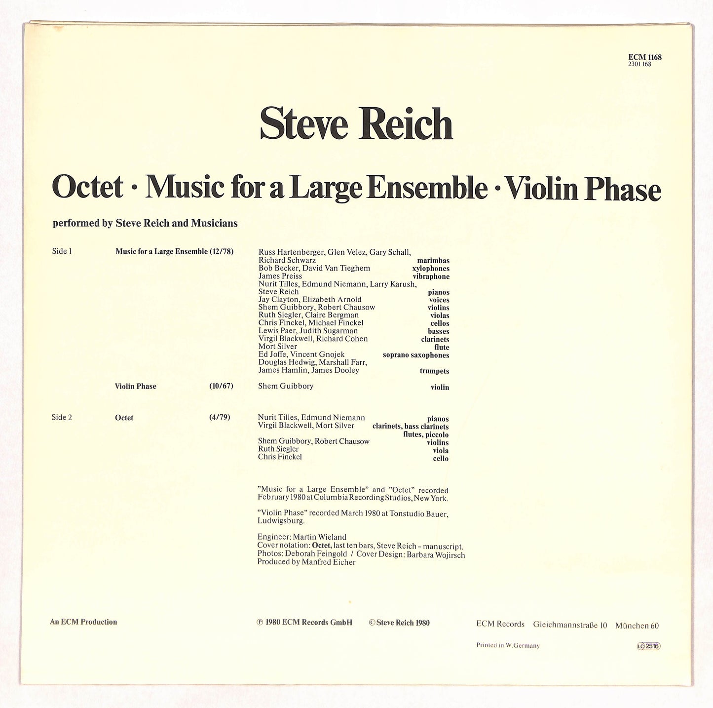 Octet • Music For A Large Ensemble • Violin Phase