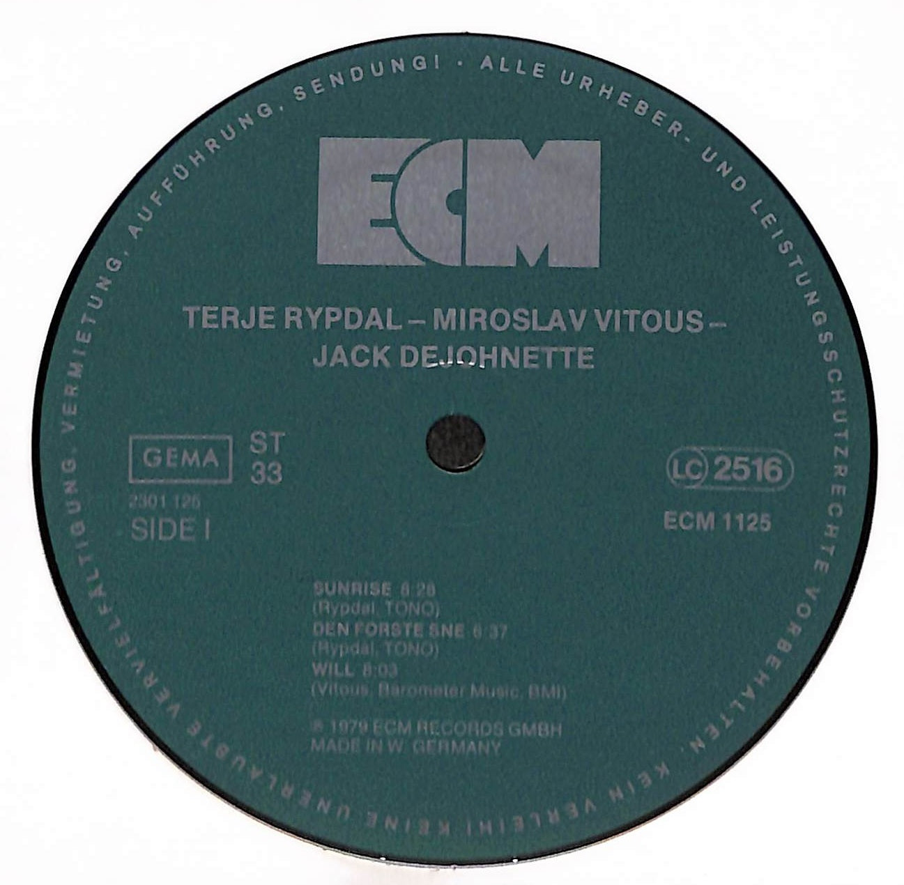 Terje Rypdal / Miroslav Vitous / Jack DeJohnette