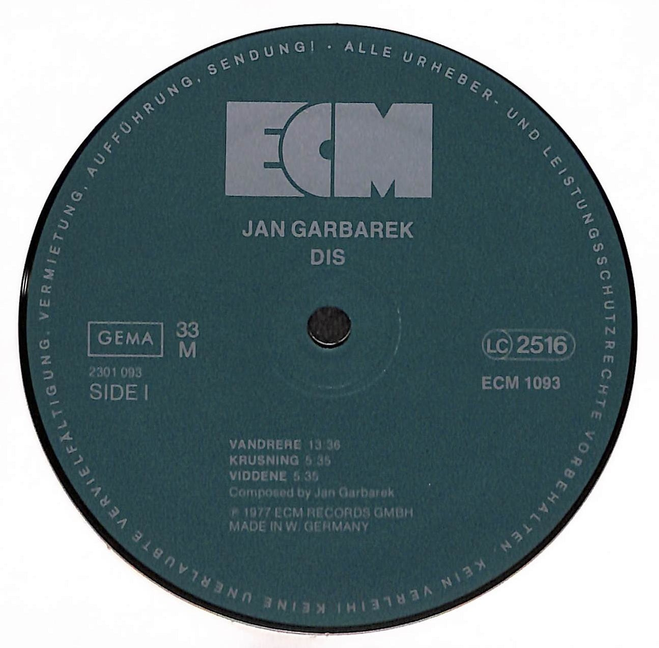 JAN GARBAREK DIS ヤン・ガルバレク　12㌅レコード Amazon.co.jp: Dis - Jan Garbarek: ミュージック
