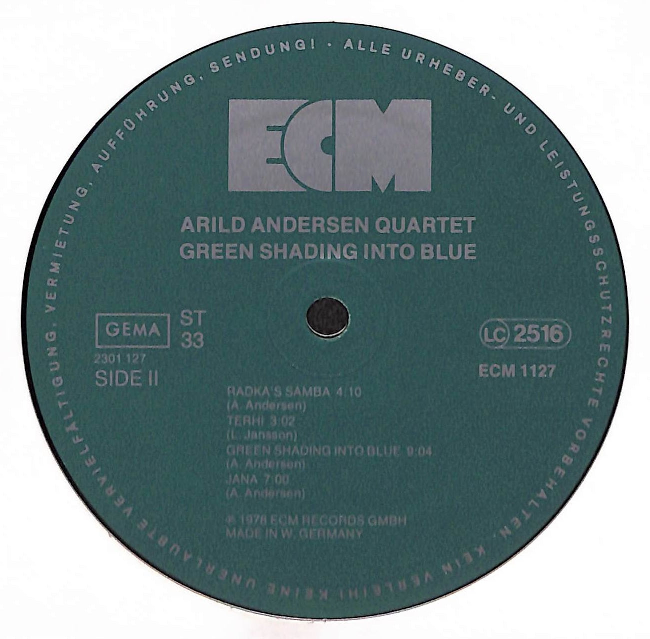 Green Shading Into Blue