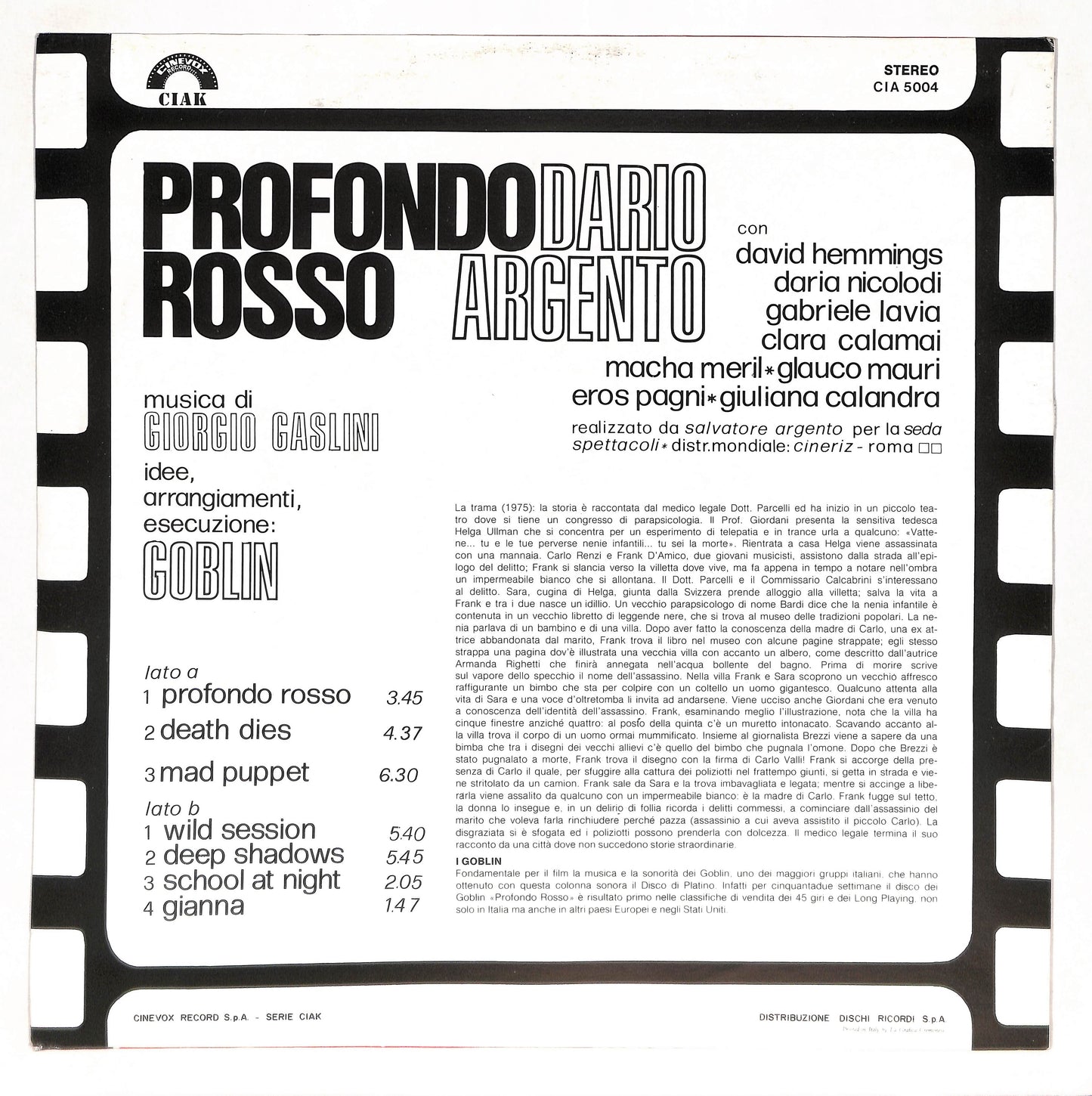 Profondo Rosso (Colonna Sonora Originale Del Film)