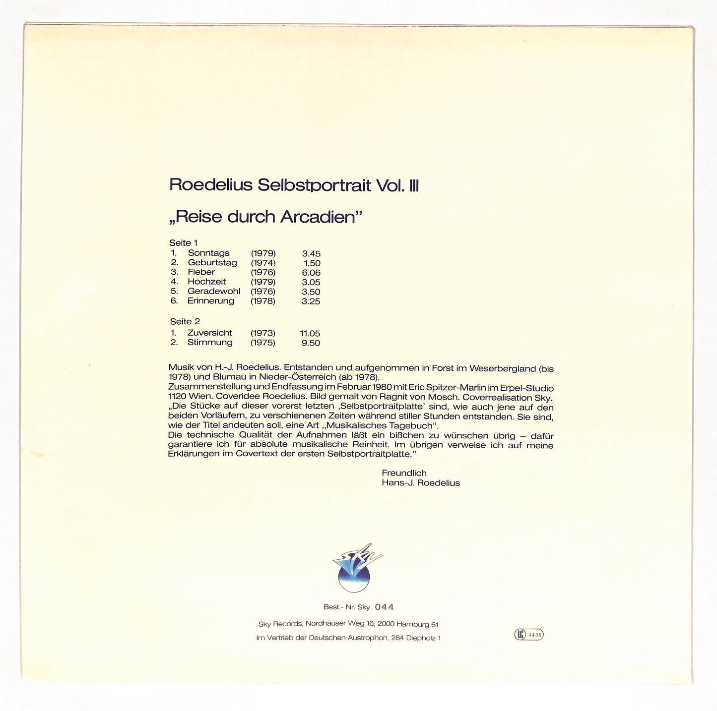 Selbstportrait Vol. III "Reise Durch Arcadien"