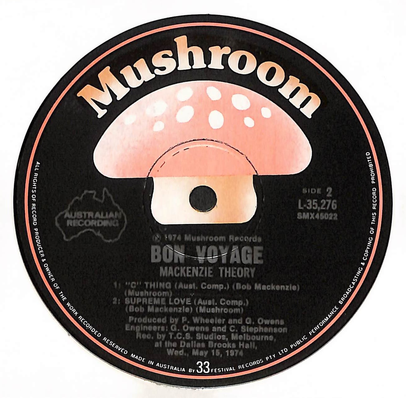 Bon Voyage (Live At Dallas Brooks Hall May Fifteen)