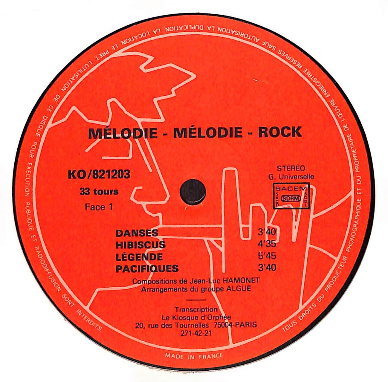 Algue - Mélodie, Mélodie - Rock