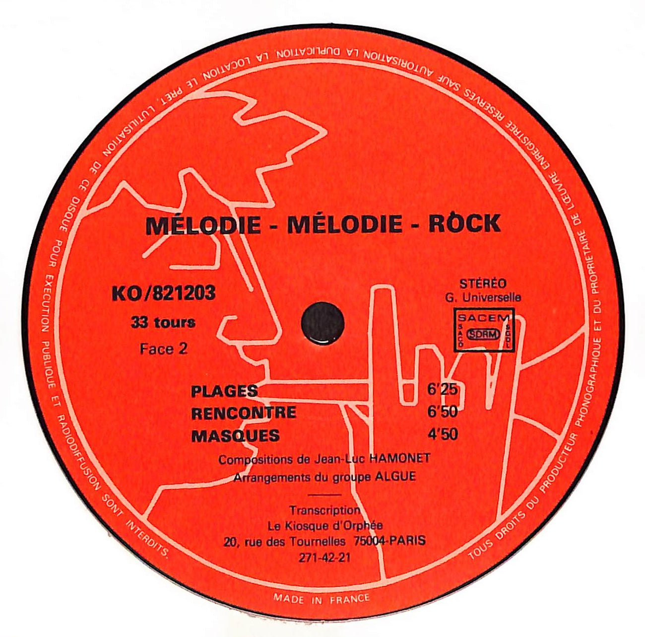 Algue - Mélodie, Mélodie - Rock
