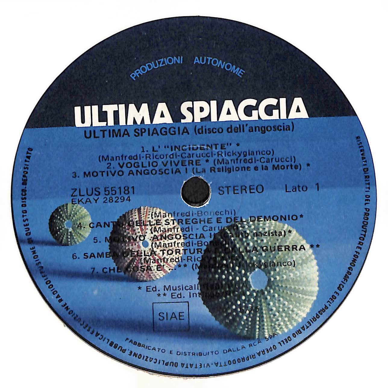 Ultima Spiaggia (Disco Dell´Angoscia)