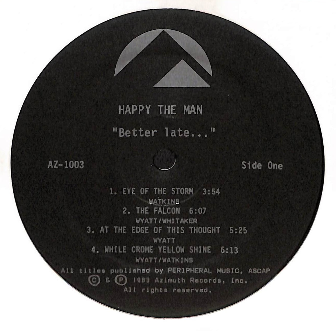 3rd - "Better Late..."