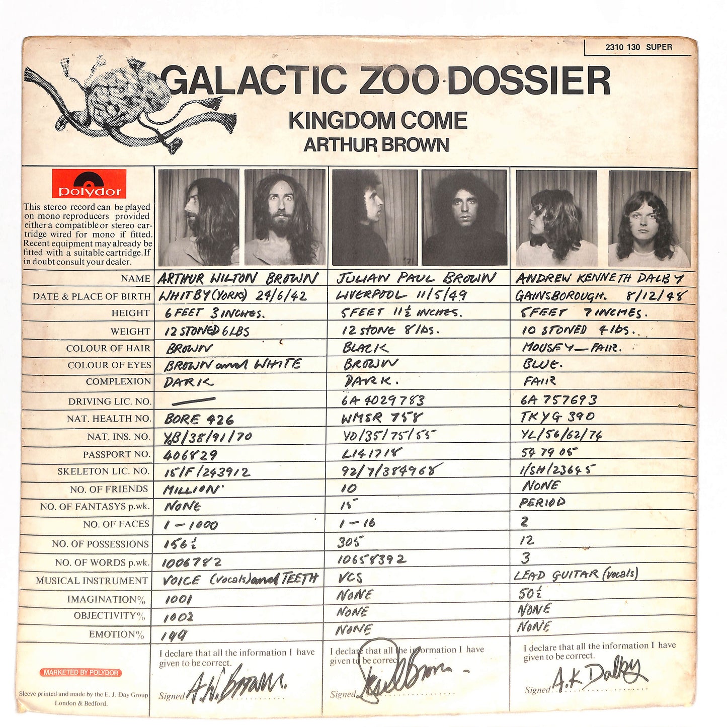 Galactic Zoo Dossier