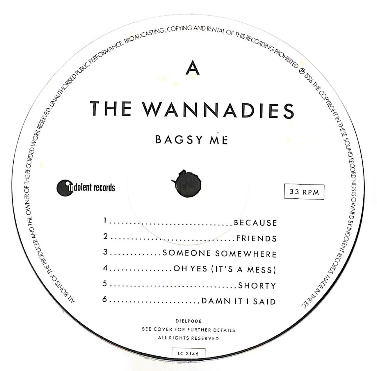 The Wannadies Bagsy Me LP アナログレコード The Wannadies - The